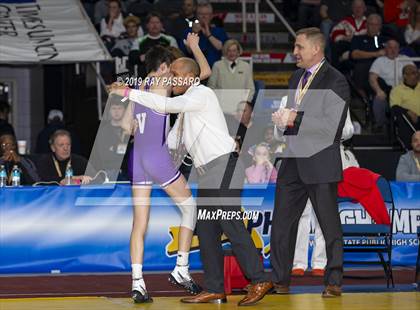 Thumbnail 1 in NYSPHSAA D1 Wrestling Championships (Finals 99 - 126 lbs) photogallery.