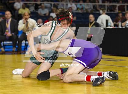 Thumbnail 1 in NYSPHSAA D1 Wrestling Championships (Finals 99 - 126 lbs) photogallery.