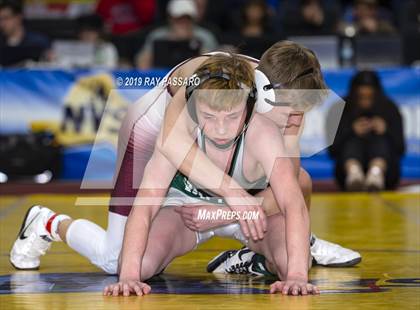 Thumbnail 2 in NYSPHSAA D1 Wrestling Championships (Finals 99 - 126 lbs) photogallery.