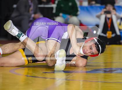 Thumbnail 3 in NYSPHSAA D1 Wrestling Championships (Finals 99 - 126 lbs) photogallery.