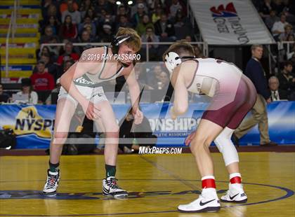 Thumbnail 1 in NYSPHSAA D1 Wrestling Championships (Finals 99 - 126 lbs) photogallery.
