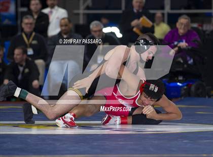 Thumbnail 3 in NYSPHSAA D1 Wrestling Championships (Finals 99 - 126 lbs) photogallery.
