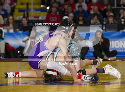 Thumbnail 3 in NYSPHSAA D1 Wrestling Championships (Finals 99 - 126 lbs) photogallery.