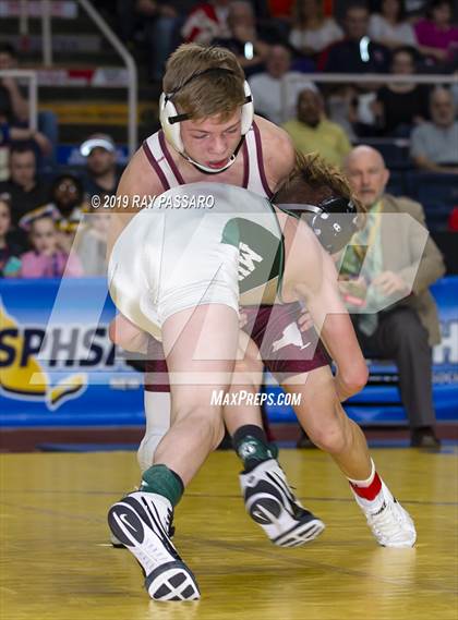 Thumbnail 3 in NYSPHSAA D1 Wrestling Championships (Finals 99 - 126 lbs) photogallery.