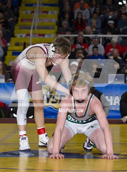 Thumbnail 2 in NYSPHSAA D1 Wrestling Championships (Finals 99 - 126 lbs) photogallery.