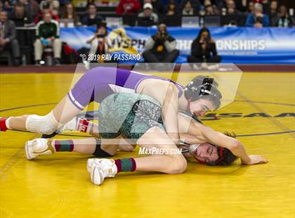 Thumbnail 1 in NYSPHSAA D1 Wrestling Championships (Finals 99 - 126 lbs) photogallery.