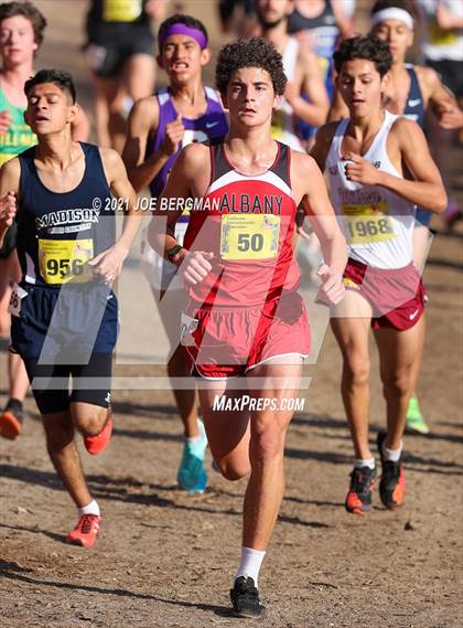 Thumbnail 1 in CIF State Cross Country Championships (Boys D4 Race) photogallery.