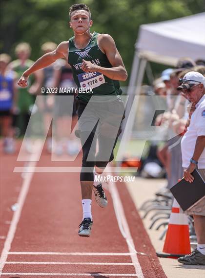 Thumbnail 1 in Class 2 Triple Jump (MSHSAA State Championship) photogallery.