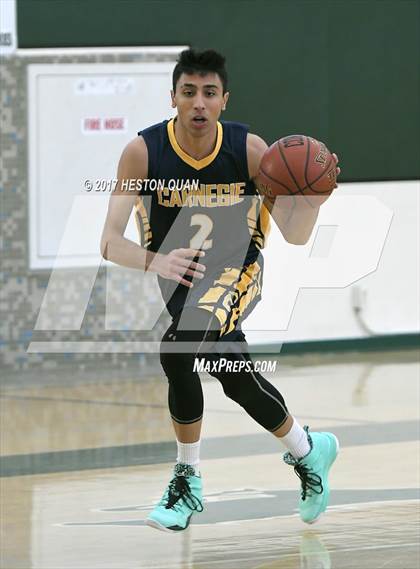 Thumbnail 1 in Corona del Mar vs. Carnegie Schools-Riverside (Coach Mike's Long Shot Challenge) photogallery.