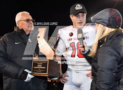 Thumbnail 1 in Del Oro vs. San Clemente (CIF State Division 1A Final) photogallery.