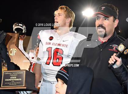 Thumbnail 2 in Del Oro vs. San Clemente (CIF State Division 1A Final) photogallery.