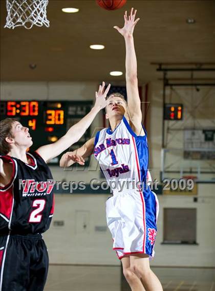 Thumbnail 3 in San Marcos vs Troy (Santa Barbara Holiday Classic) photogallery.