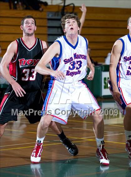 Thumbnail 2 in San Marcos vs Troy (Santa Barbara Holiday Classic) photogallery.
