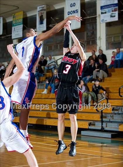Thumbnail 2 in San Marcos vs Troy (Santa Barbara Holiday Classic) photogallery.