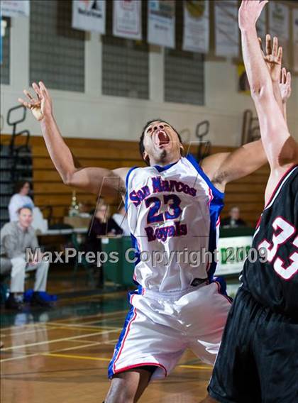 Thumbnail 3 in San Marcos vs Troy (Santa Barbara Holiday Classic) photogallery.