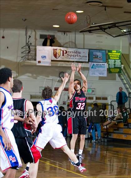 Thumbnail 2 in San Marcos vs Troy (Santa Barbara Holiday Classic) photogallery.