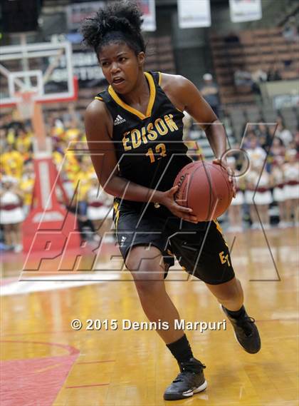 Thumbnail 3 in Clovis West vs. Edison (CIF Central - D1 Girls Final) photogallery.