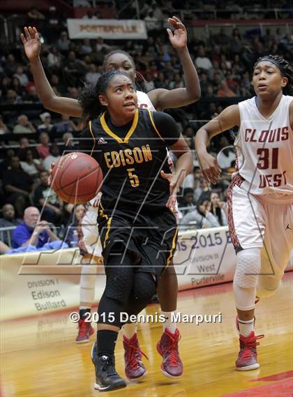 Thumbnail 1 in Clovis West vs. Edison (CIF Central - D1 Girls Final) photogallery.