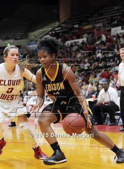 Thumbnail 1 in Clovis West vs. Edison (CIF Central - D1 Girls Final) photogallery.