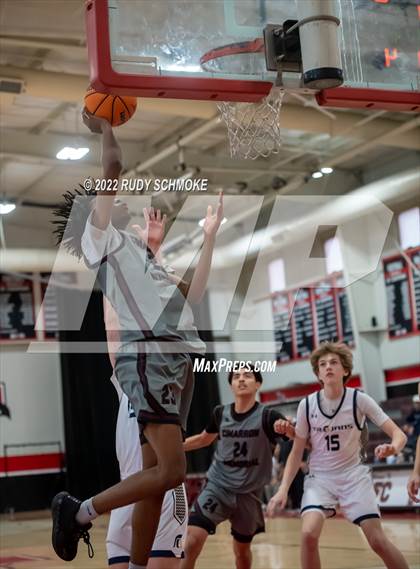 Thumbnail 2 in Cimarron-Memorial vs Oak Ridge (Torrey Pines Holiday Classic Tip-Off)  photogallery.