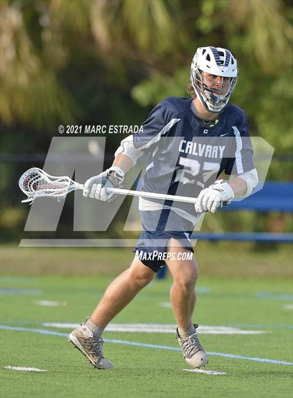 Thumbnail 3 in Berkeley Prep vs. Calvary Christian (2021 Lacrosse District Championship Tournament) photogallery.