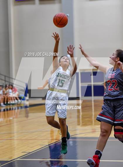Thumbnail 1 in McCollum vs Lee [Robert E.] (SAISD Basketball Tournament) photogallery.