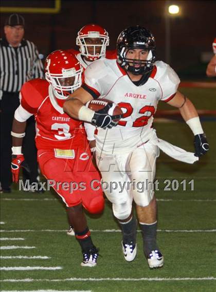 Thumbnail 3 in Carthage vs. Argyle (3A Division 2 Region 2 Quarterfinal) photogallery.