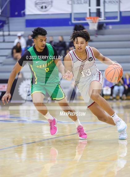 Thumbnail 2 in Sunrise Christian Academy vs. AZ Compass Prep (5 for the Fight National Hoopfest) photogallery.