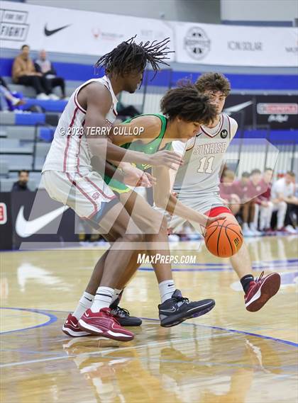 Thumbnail 2 in Sunrise Christian Academy vs. AZ Compass Prep (5 for the Fight National Hoopfest) photogallery.