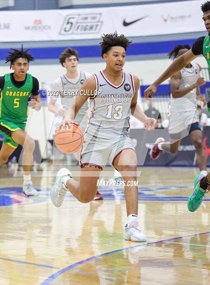 Thumbnail 3 in Sunrise Christian Academy vs. AZ Compass Prep (5 for the Fight National Hoopfest) photogallery.