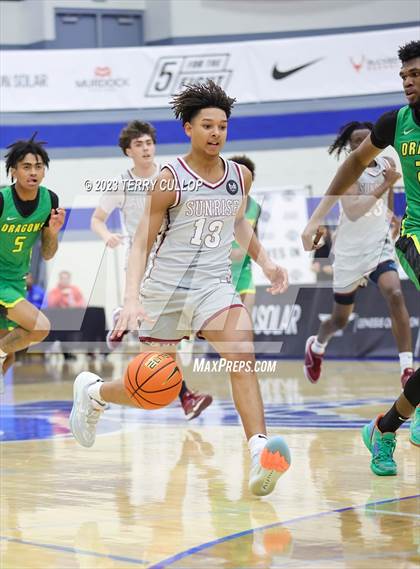 Thumbnail 2 in Sunrise Christian Academy vs. AZ Compass Prep (5 for the Fight National Hoopfest) photogallery.