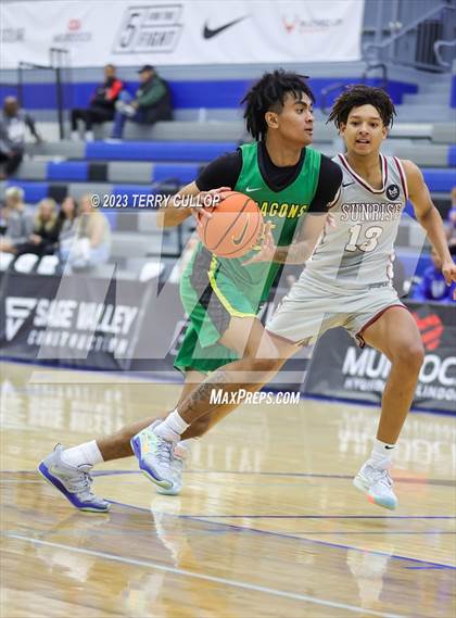 Thumbnail 2 in Sunrise Christian Academy vs. AZ Compass Prep (5 for the Fight National Hoopfest) photogallery.