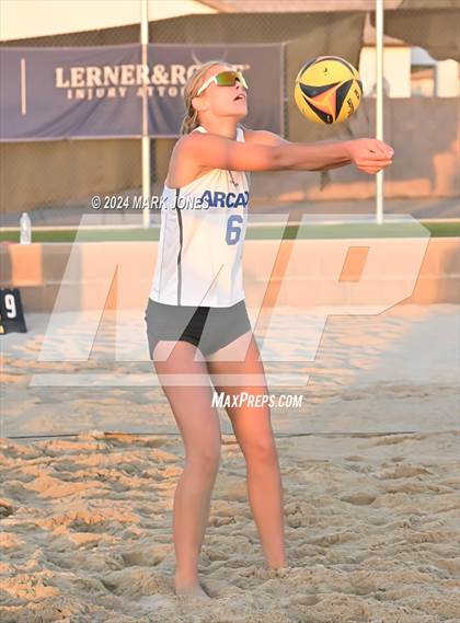 Thumbnail 3 in Arcadia vs. Saguaro (AIA DII Pairs Finals) photogallery.