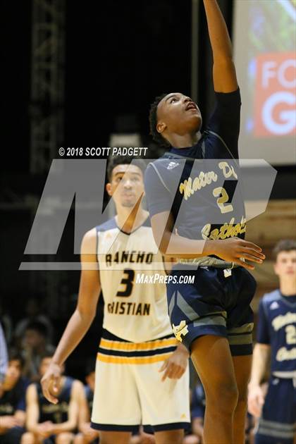 Thumbnail 1 in Mater Dei Catholic @ Rancho Christian (Rancho Christian Basketball Showcase) photogallery.