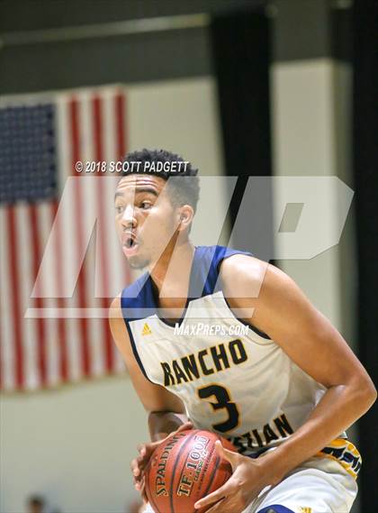 Thumbnail 1 in Mater Dei Catholic @ Rancho Christian (Rancho Christian Basketball Showcase) photogallery.