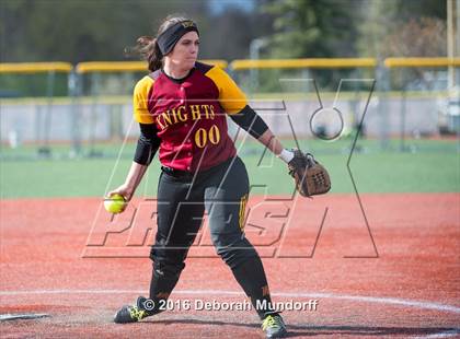 Thumbnail 3 in North Valley vs. Sheldon  (Medford Spring Break High School Fastpitch Classic) photogallery.