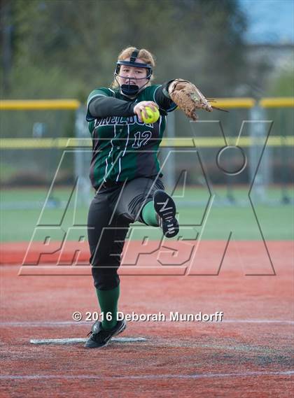 Thumbnail 3 in North Valley vs. Sheldon  (Medford Spring Break High School Fastpitch Classic) photogallery.