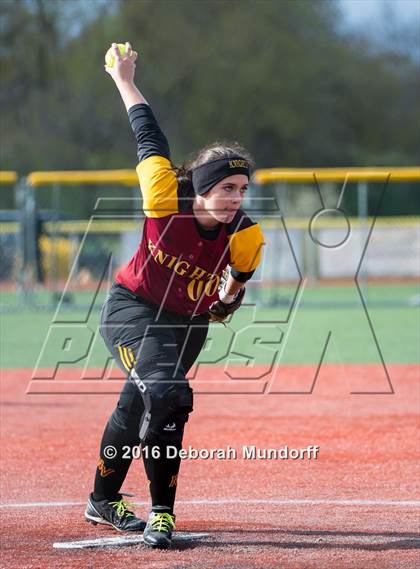 Thumbnail 3 in North Valley vs. Sheldon  (Medford Spring Break High School Fastpitch Classic) photogallery.