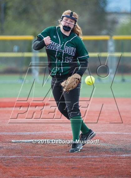 Thumbnail 3 in North Valley vs. Sheldon  (Medford Spring Break High School Fastpitch Classic) photogallery.