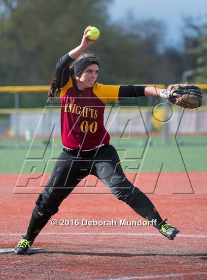 Thumbnail 3 in North Valley vs. Sheldon  (Medford Spring Break High School Fastpitch Classic) photogallery.