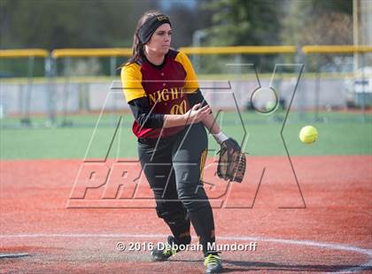 Thumbnail 2 in North Valley vs. Sheldon  (Medford Spring Break High School Fastpitch Classic) photogallery.