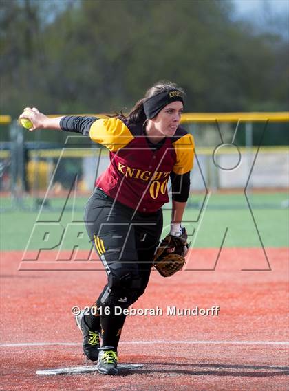 Thumbnail 2 in North Valley vs. Sheldon  (Medford Spring Break High School Fastpitch Classic) photogallery.