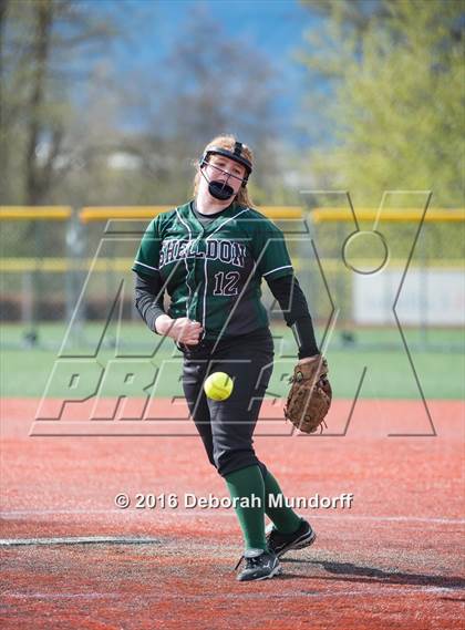 Thumbnail 3 in North Valley vs. Sheldon  (Medford Spring Break High School Fastpitch Classic) photogallery.