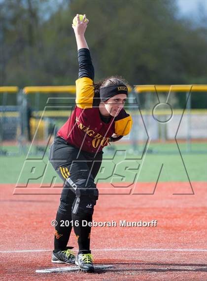 Thumbnail 1 in North Valley vs. Sheldon  (Medford Spring Break High School Fastpitch Classic) photogallery.