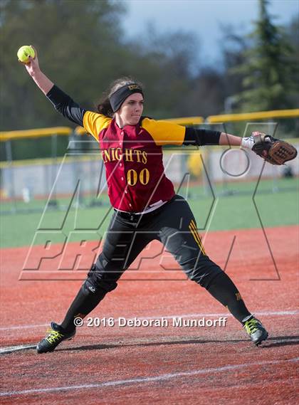Thumbnail 2 in North Valley vs. Sheldon  (Medford Spring Break High School Fastpitch Classic) photogallery.