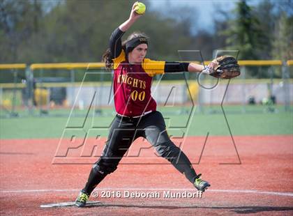 Thumbnail 2 in North Valley vs. Sheldon  (Medford Spring Break High School Fastpitch Classic) photogallery.