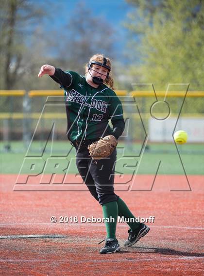 Thumbnail 2 in North Valley vs. Sheldon  (Medford Spring Break High School Fastpitch Classic) photogallery.