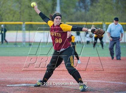 Thumbnail 1 in North Valley vs. Sheldon  (Medford Spring Break High School Fastpitch Classic) photogallery.