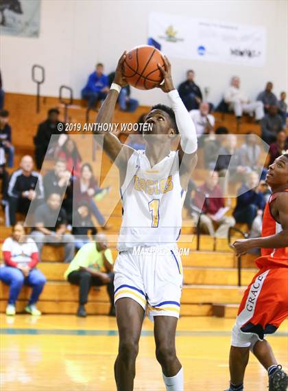 Thumbnail 2 in Cape Fear Christian Academy vs. GRACE Christian (Hoops and Dreams Showcase Fayetteville, NC) photogallery.