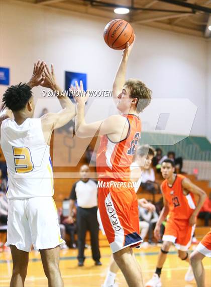Thumbnail 3 in Cape Fear Christian Academy vs. GRACE Christian (Hoops and Dreams Showcase Fayetteville, NC) photogallery.